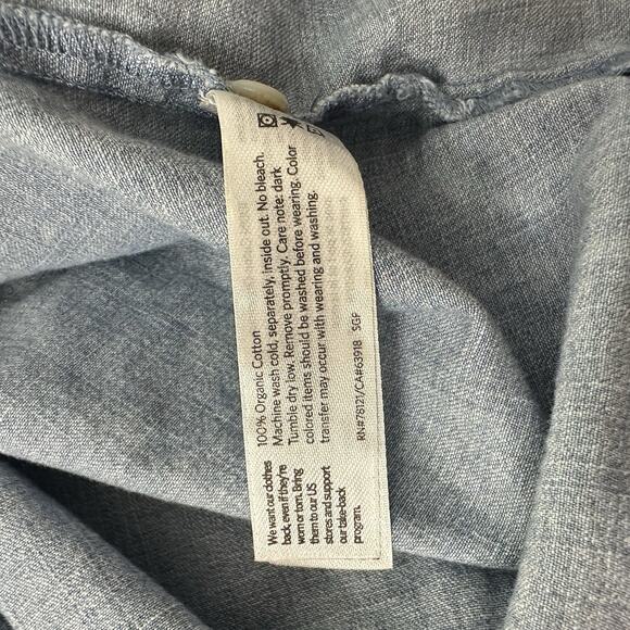 Eileen Fisher Chambray Shirt Dress Womens Medium Organic Cotton Button Up Casual - Picture 9 of 10
